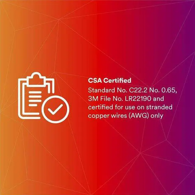 Alt view image 7 of 8 - 3M MNG18BCX Butt Splice Wire Connector, 18 AWG Max, Red, Nylon Insulation, 600