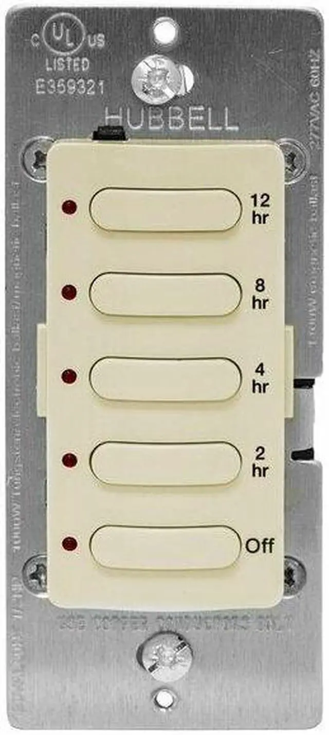 Alt view image 3 of 3 - HUBBELL WIRING DEVICE-KELLEMS DT5012I Timer, Electronic, 120/277V, Ivory