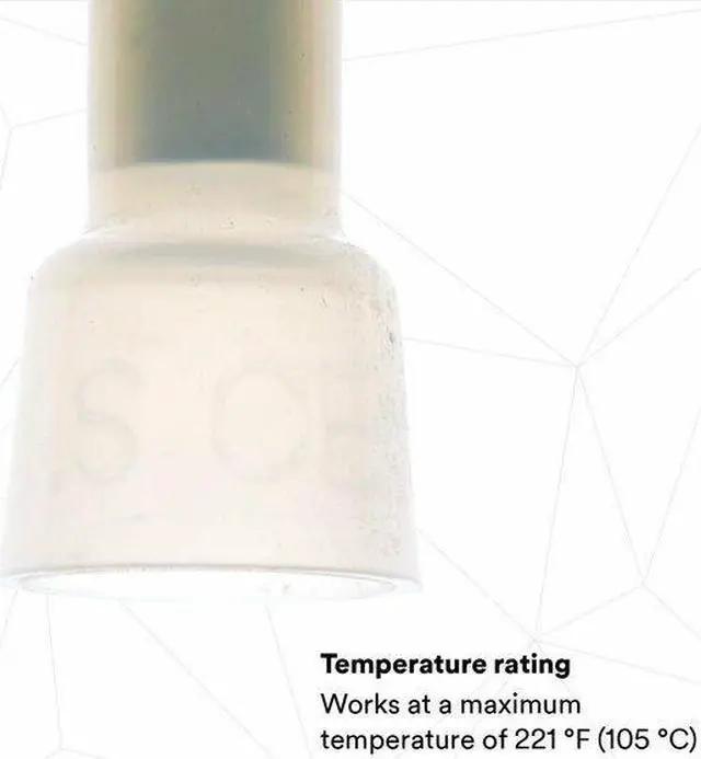 Alt view image 3 of 8 - 3M S-31-A Crimp Wire Connector, 10 AWG Max, Clear, Nylon Insulation, 600 V, 50