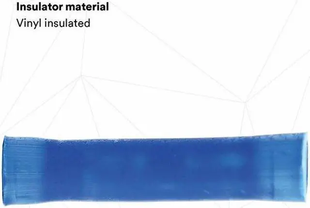Alt view image 7 of 9 - 3M MVU14BCX Butt Splice Wire Connector, 4 AWG Max, Blue, Vinyl Insulation, 600