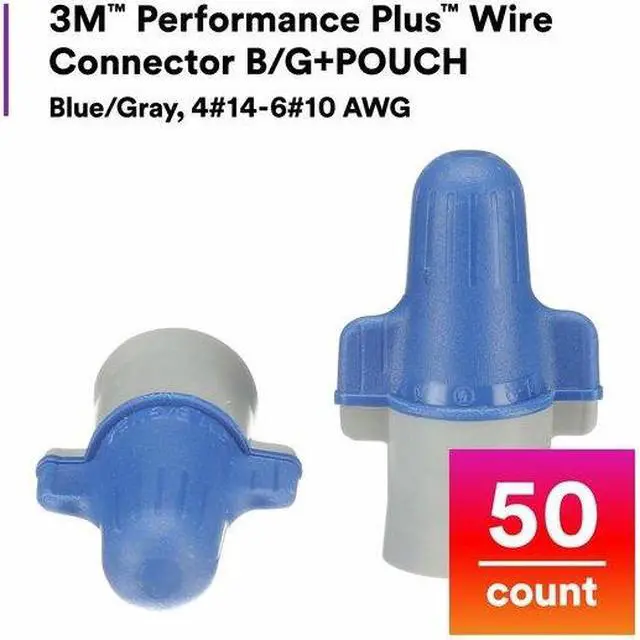 Alt view image 6 of 8 - 3M B/G+BOX Twist On Wire Connector, 14-6 AWG, PK50, Width: 1.12 in