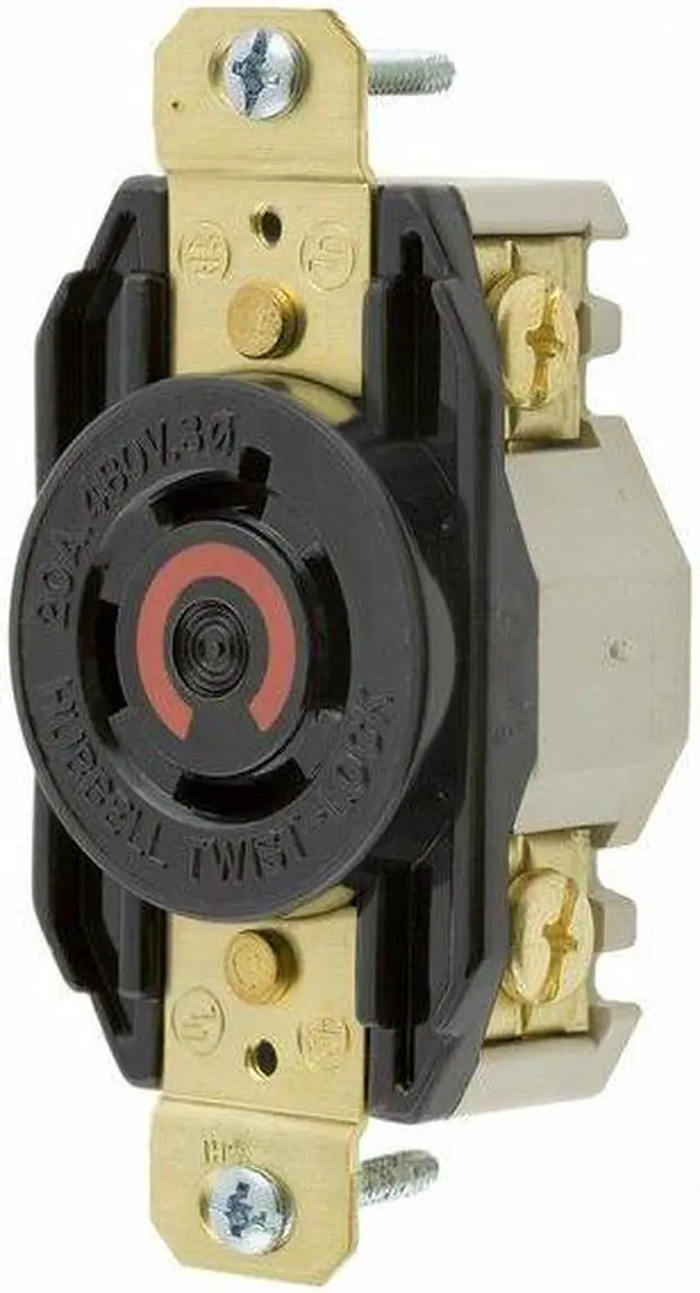 Alt view image 6 of 6 - HUBBELL WIRING DEVICE-KELLEMS HBL2430 Locking Receptacle, L16-20R, 20 A, 480V