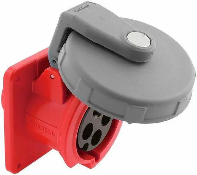 Alt view image 4 of 5 - HUBBELL WIRING DEVICE-KELLEMS HBL4100R7W IEC Pin and Sleeve Receptacle,100A,480V