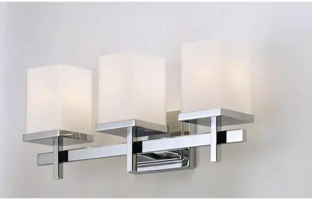 Alt view image 3 of 3 - MAXIM 2153SWPC Tetra 3-Light 22" Wide Polished Chrome Vanity Light