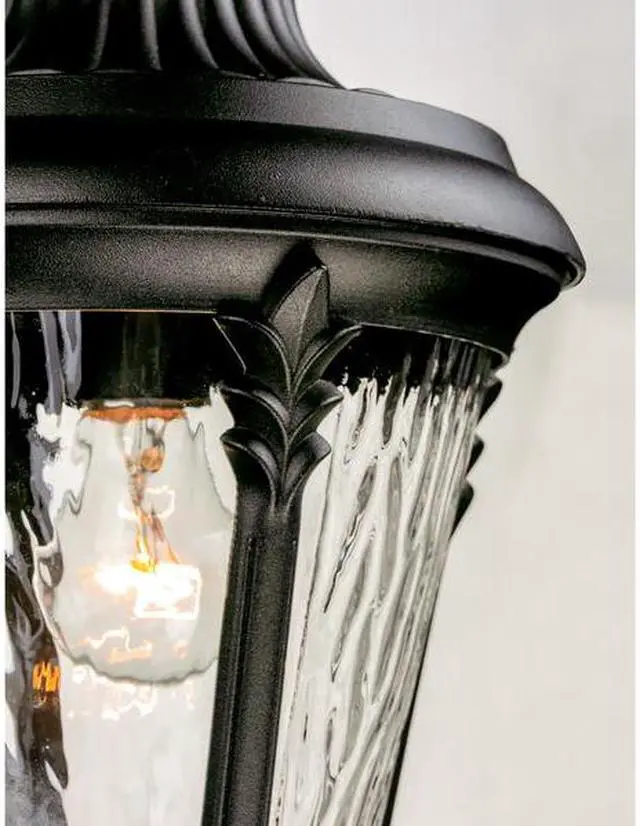 Alt view image 2 of 3 - MAXIM LIGHTING 3054WGBK Sentry 1-Light 9" Wide Black Outdoor Wall Sconce