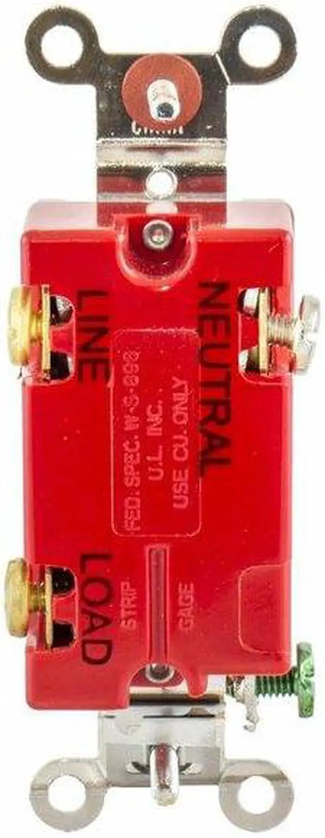 Alt view image 3 of 5 - HUBBELL WIRING DEVICE-KELLEMS HBL1221PL Pilot Lit Wall Swtch, 1-Pole, 120/277V,