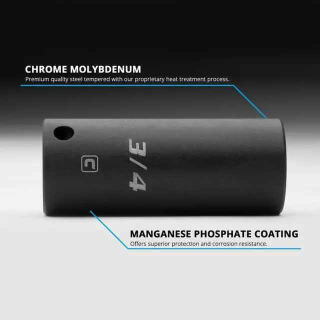 Alt view image 3 of 6 - CAPRI TOOLS CP53000-15MD 3/8 in Drive Deep Impact Socket Set, Metric, 15 pcs