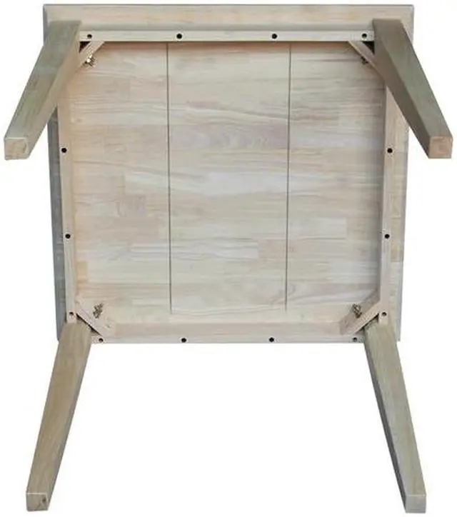 Alt view image 3 of 3 - INTERNATIONAL CONCEPTS K-3030-30S Square Solid Wood Top Table, Unfinished, 30