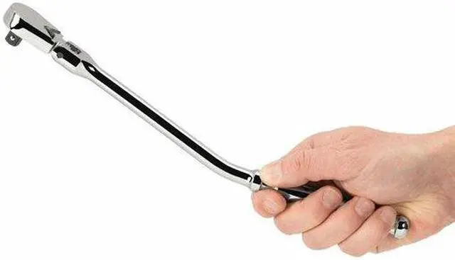Alt view image 5 of 7 - TEKTON SRH23112 3/8 Inch Drive x 12 Inch Flex Head Bent Handle Long Ratchet