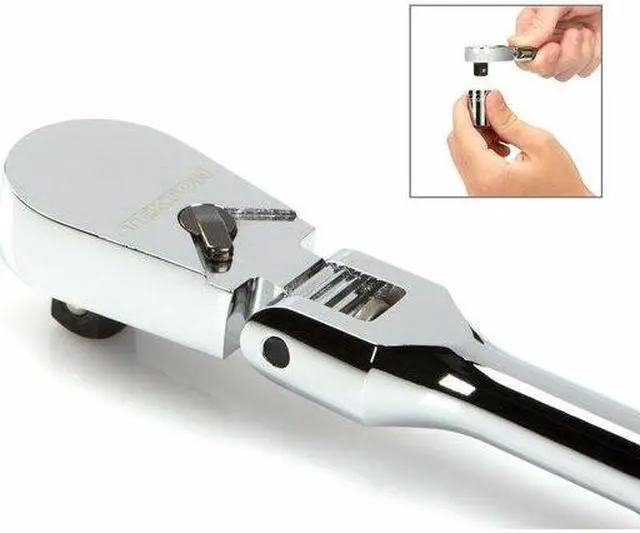 Alt view image 6 of 7 - TEKTON SRH23112 3/8 Inch Drive x 12 Inch Flex Head Bent Handle Long Ratchet