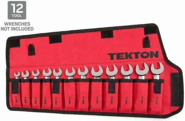 Alt view image 4 of 8 - TEKTON ORG27212 Stubby Comb. Wrench Pouch,8-19mm,12 Tool, Woven Polyester
