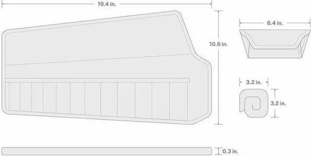 Alt view image 8 of 8 - TEKTON ORG27212 Stubby Comb. Wrench Pouch,8-19mm,12 Tool, Woven Polyester