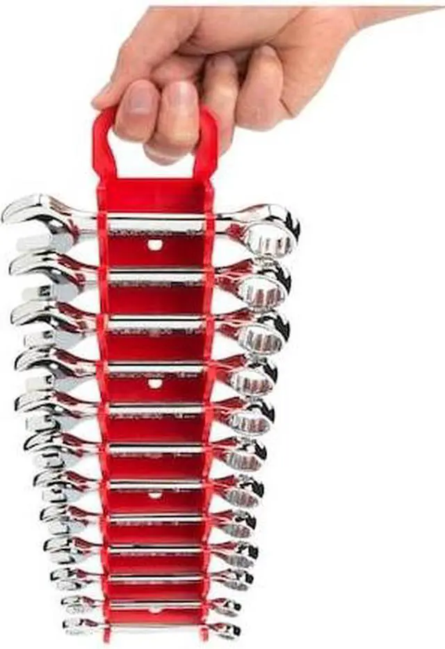 Alt view image 7 of 8 - TEKTON WRN01170 Stubby Combination Wrench Set with Holder, 12-Piece (8-19 mm)