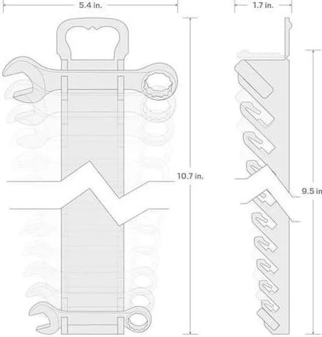 Alt view image 8 of 8 - TEKTON WRN01170 Stubby Combination Wrench Set with Holder, 12-Piece (8-19 mm)