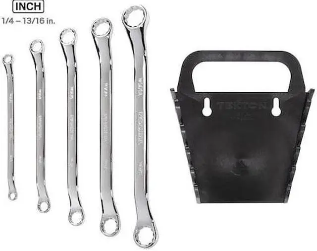 Alt view image 4 of 8 - TEKTON 45-Degree Offset Box End Wrench Set, 5-Piece (1/4-13/16 in.) - Holder | WBE23405