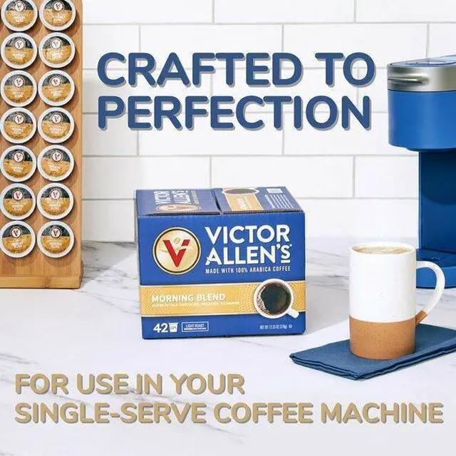 Alt view image 6 of 8 - Victor Allens Coffee K Cups, Decaf Morning Blend Single Serve Light Roast Coffee, 80 Count, Keurig 2.0 Brewer Compatible