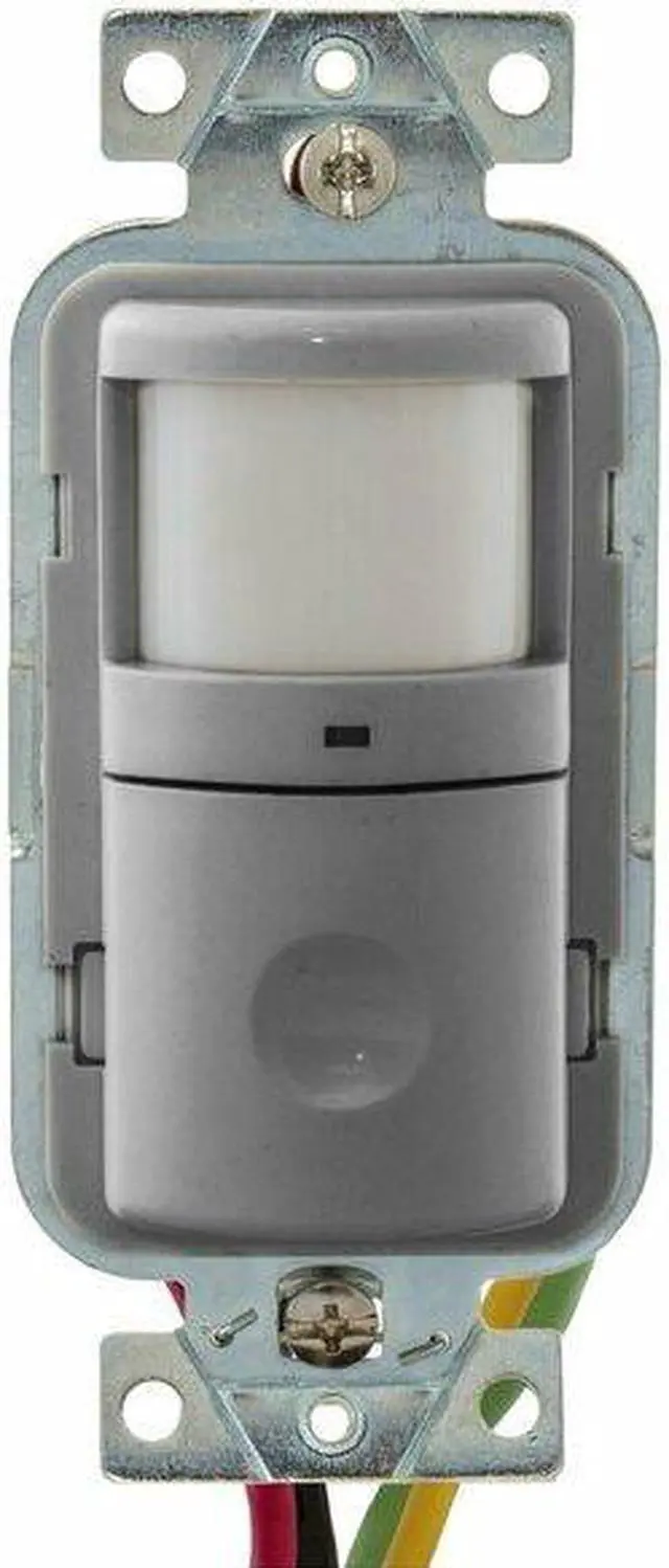 Alt view image 4 of 5 - HUBBELL WIRING DEVICE-KELLEMS WS2000GY Occupancy/Vacancy Sensor,PIR,1200 sq ft