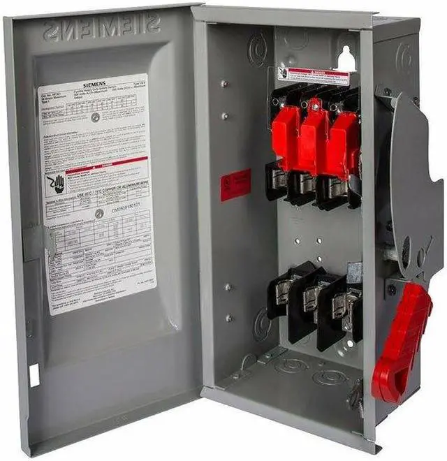 Alt view image 3 of 3 - Siemens Safety Switch, 1 NEMA Enclosure Type, 30 Amps AC, 10 HP @ 600VAC HP