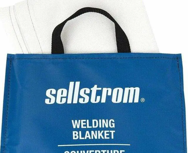 Alt view image 3 of 3 - SELLSTROM S97455 High-Temperature Emergency Fire Blanket, Blue Vinyl Pouch,