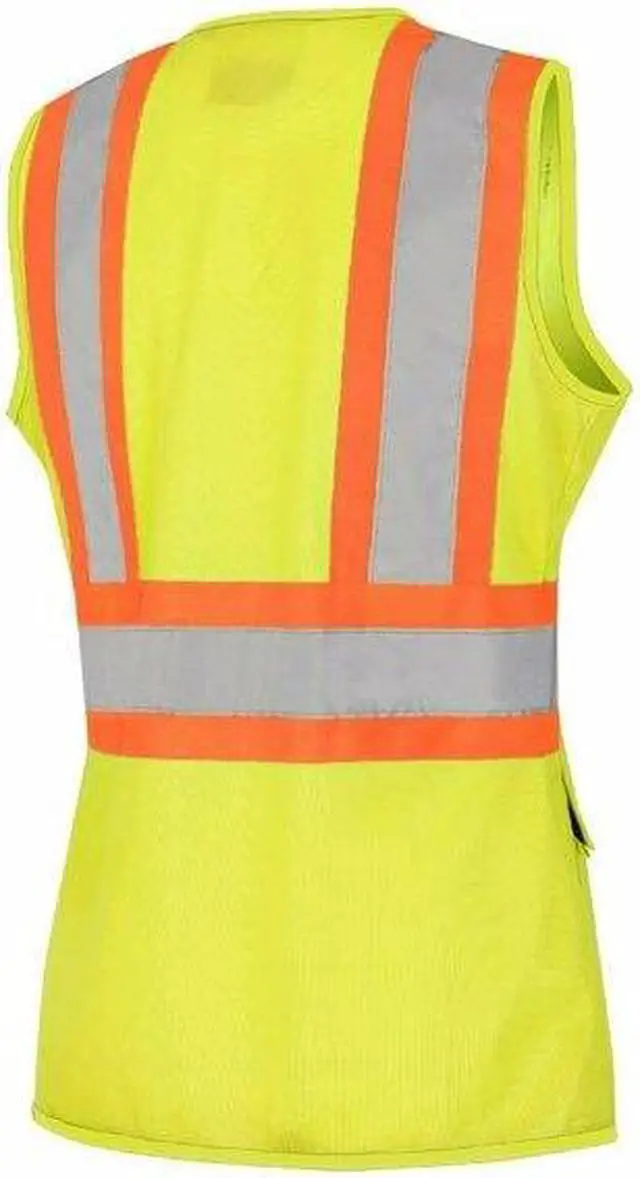 Alt view image 3 of 3 - PIONEER V1021860U-2XL Ladies Mesh Back Vest,Green,2XL