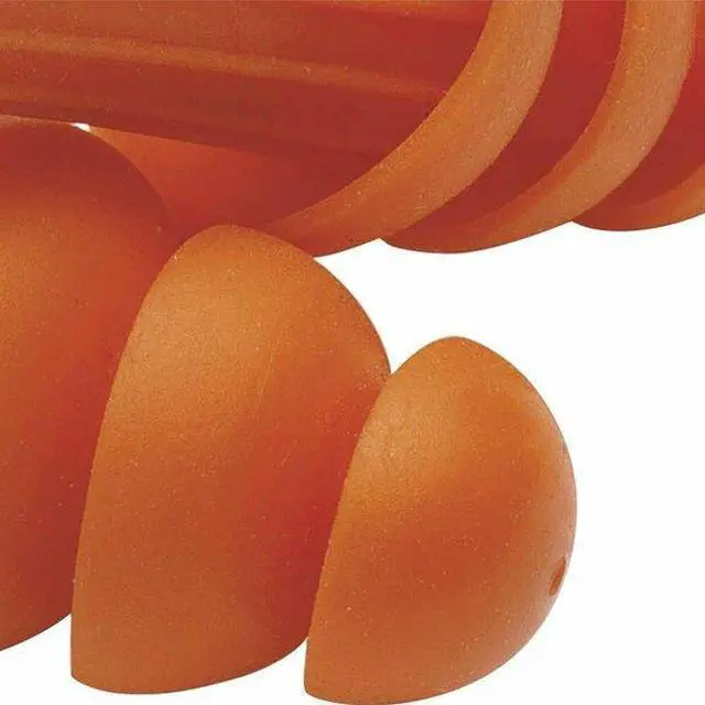 Alt view image 3 of 3 - JACKSON SAFETY 67220 Soft TPE Ear Plugs, Triple Flange Shape, Orange, 4 PK