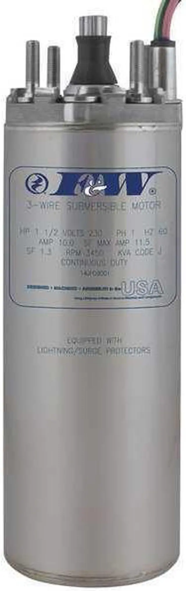 Alt view image 2 of 2 - FLINT & WALLING 137412 Deep Well Submersible Pump Motor,1/2 HP