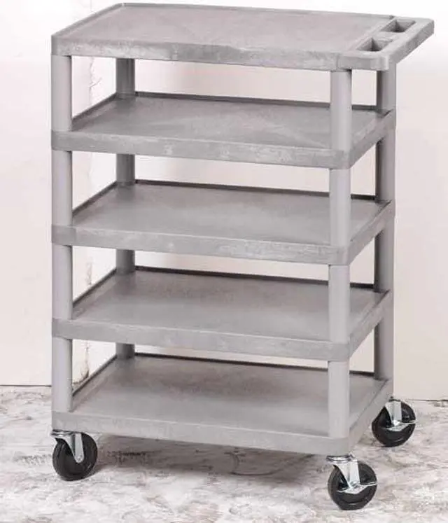 Alt view image 2 of 2 - ZORO SELECT BC50-B Utility Cart with Lipped Plastic Shelves, Polyethylene, 300