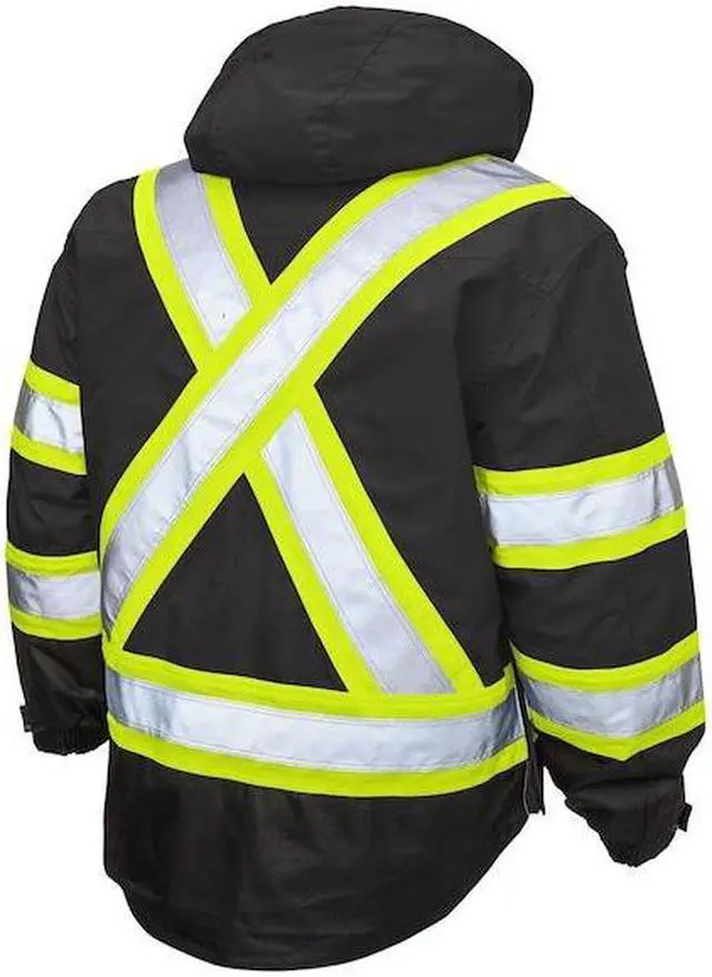 Alt view image 2 of 6 - TOUGH DUCK S42651 Men's Hi-Vis 5-in-1 Safety Jacket, 300D Poly Oxford with PU