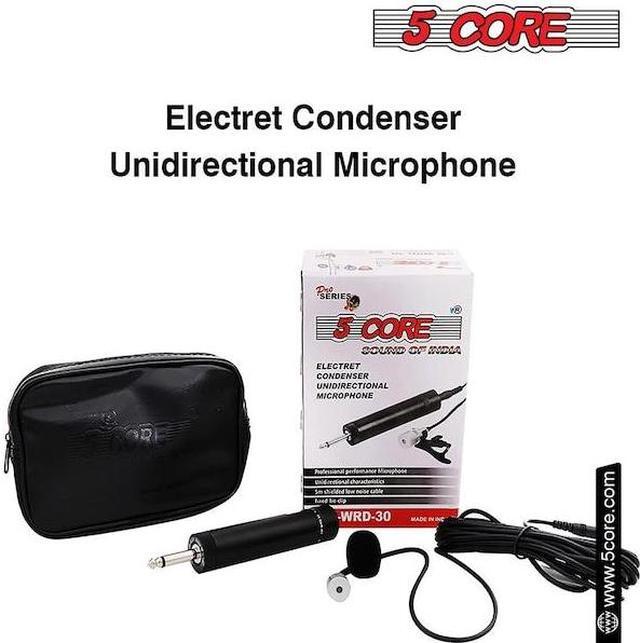 Alt view image 12 of 15 - 5 Core Premium Lavalier Microphone Lapel Clip-on Mini Wired Omnidirectional Condenser Mic for Podcasting, Recording, Vlogging, Android, Smartphone, DSLR, Camera, Computer, Laptop