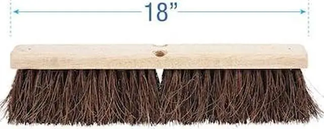 Alt view image 8 of 11 - Floor Brush Head, 3 1/4" Natural Palmyra Fiber, 18" 20118