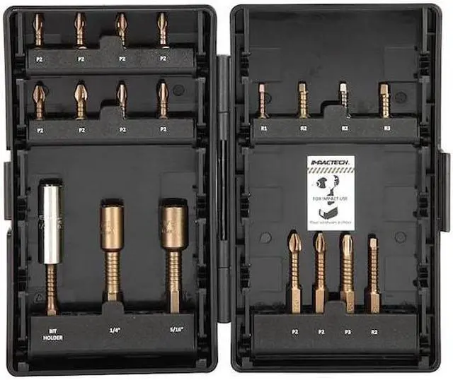 Alt view image 3 of 3 - VEGA P19-1DB 19 Piece Screwdriver Bit Set, 1/4"