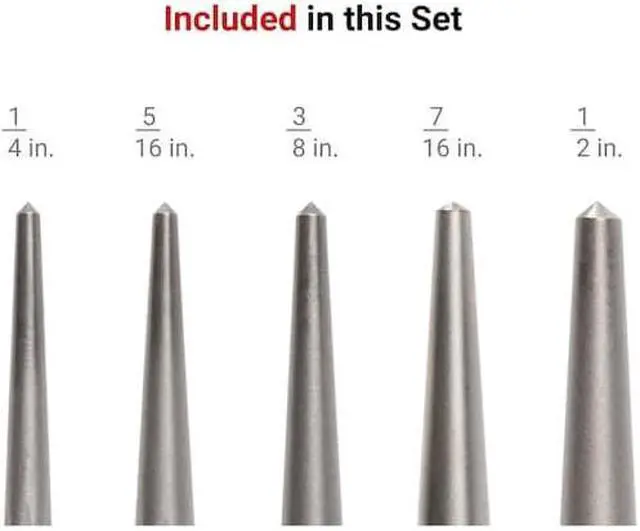 Alt view image 4 of 4 - TEKTON PNC95002 Center Punch Set, 5-Piece (1/4-1/2 in.)
