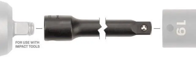Alt view image 3 of 5 - TEKTON SIA11106 3/8 Inch Drive x 6 Inch Impact Extension