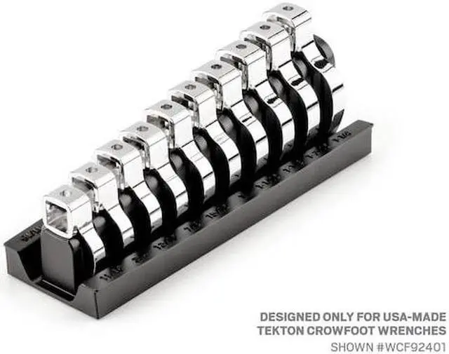 Alt view image 3 of 6 - tekton 10-tool 1/2 inch drive crowfoot wrench organizer rack, black (11/16-1-1/4 in.) | org26310