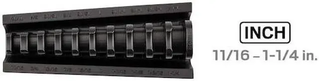 Alt view image 4 of 6 - tekton 10-tool 1/2 inch drive crowfoot wrench organizer rack, black (11/16-1-1/4 in.) | org26310