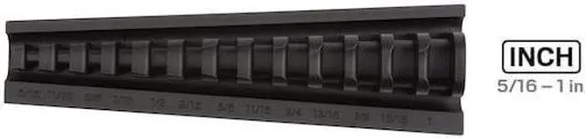 Alt view image 4 of 6 - tekton 13-tool 3/8 inch drive crowfoot wrench organizer rack, black (5/16-1 in.) | org26113