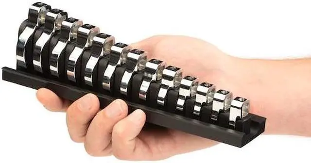 Alt view image 5 of 6 - tekton 13-tool 3/8 inch drive crowfoot wrench organizer rack, black (5/16-1 in.) | org26113