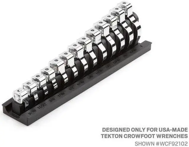 Alt view image 3 of 6 - tekton 13-tool 3/8 inch drive crowfoot wrench organizer rack, black (5/16-1 in.) | org26113