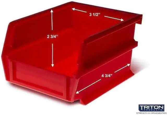 Alt view image 3 of 7 - TRITON PRODUCTS 3-1020RBWS Wall Storage Unit W/ (12) Small Red Bins, (12)