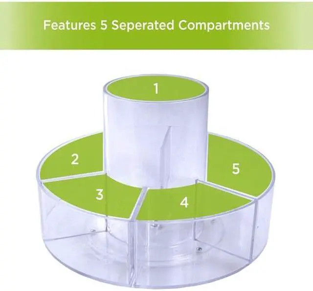 Alt view image 5 of 7 - KENNEY MFG KN68072P2REM 360 Rotating Countertop Organizer, 6 Compartments, Set