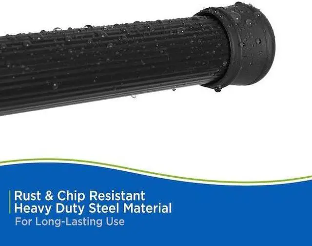 Alt view image 6 of 7 - KENNEY MFG KNUTLYL/5 No Tools Spring Tension Utility Rod, 42-72", Black