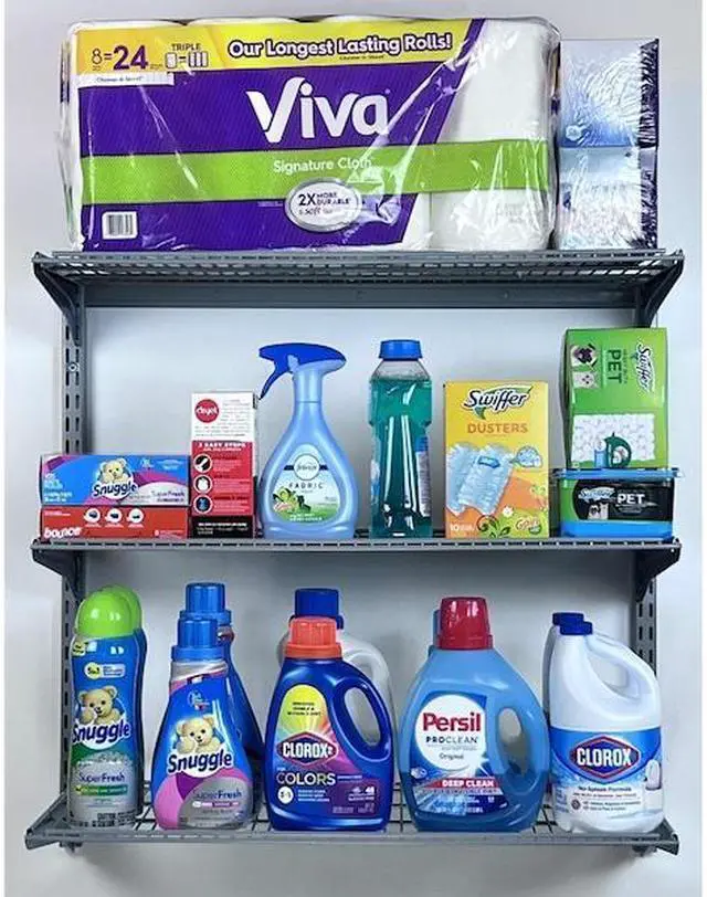 Alt view image 3 of 7 - TRITON PRODUCTS 1720 Wire Shelf W/ Lock-On Hanging Brackets, Epoxy Coated