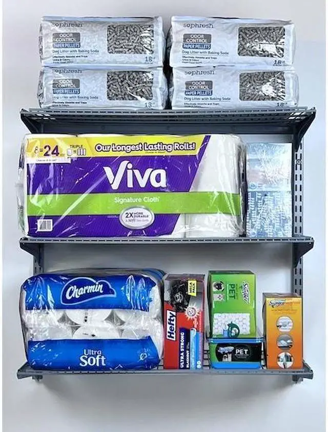 Alt view image 5 of 7 - TRITON PRODUCTS 1720 Wire Shelf W/ Lock-On Hanging Brackets, Epoxy Coated