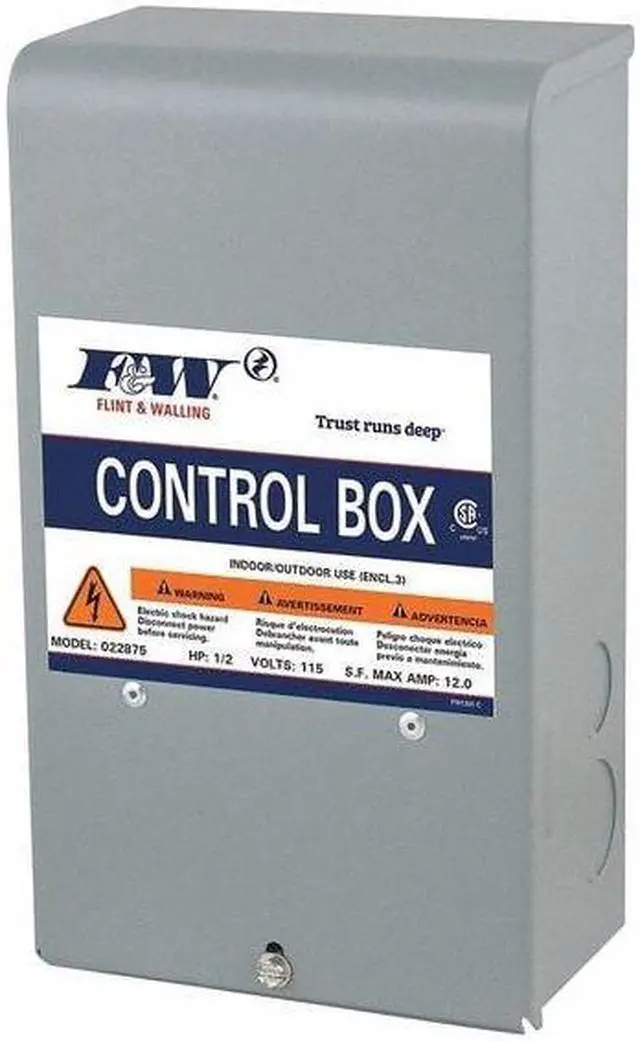Alt view image 2 of 2 - FLINT & WALLING 022878 Motor/Pump Control Box,1 Phase,230V,3.2A