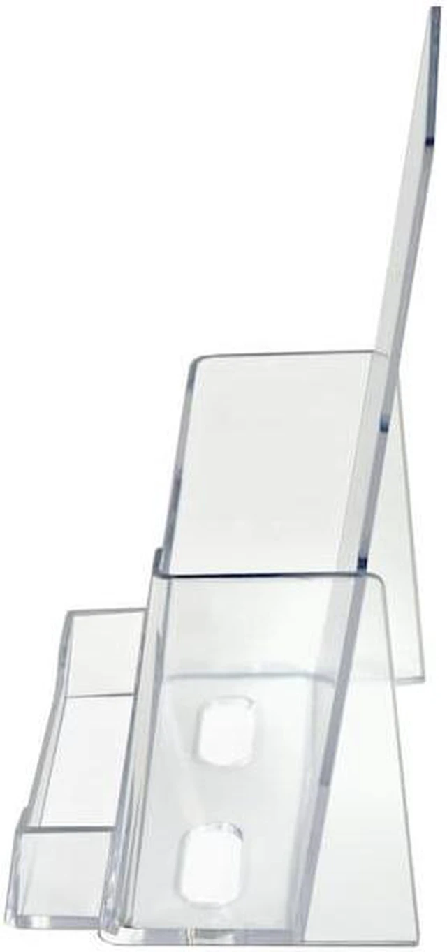 Alt view image 5 of 7 - AZAR DISPLAYS 252922 Trifold Brochure Holder w/ Business Card Pocket. Inside
