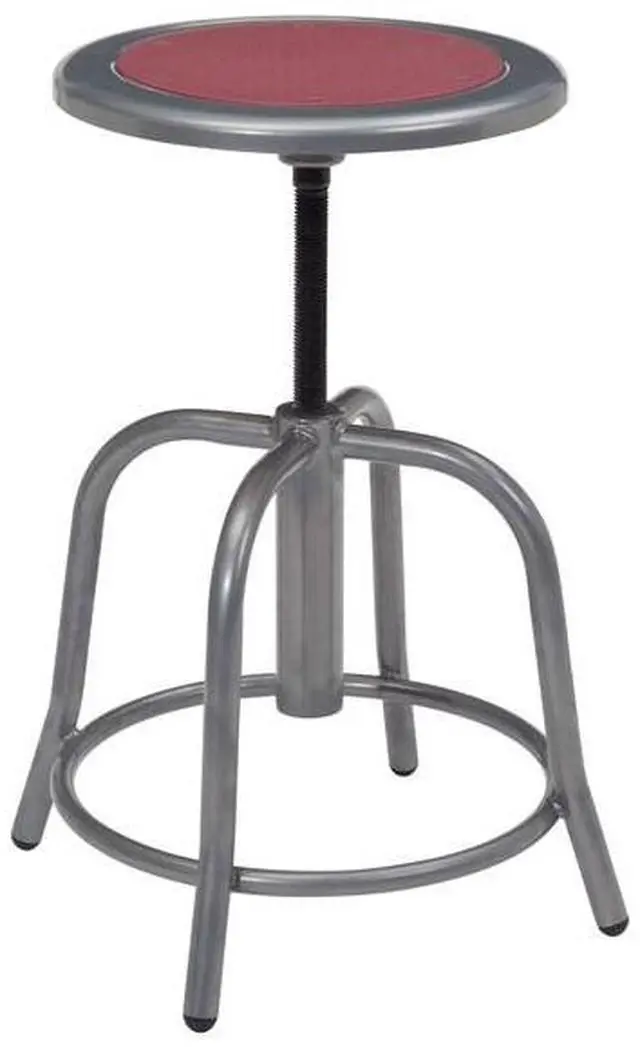 Alt view image 5 of 9 - NPS 682502 Height Adjustable Metal Seat Stool - Supports Up to 300 lb, 18" to 24" Seat Height - Persian Blue Seat/Gray Base