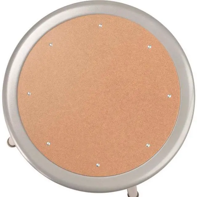 Alt view image 8 of 12 - NPS 6218H 6200 Series Height Adjustable Heavy Duty Steel Stool - Backless - Supports 500lb - 19" to 27" Seat Height - Brown Seat, Gray Base