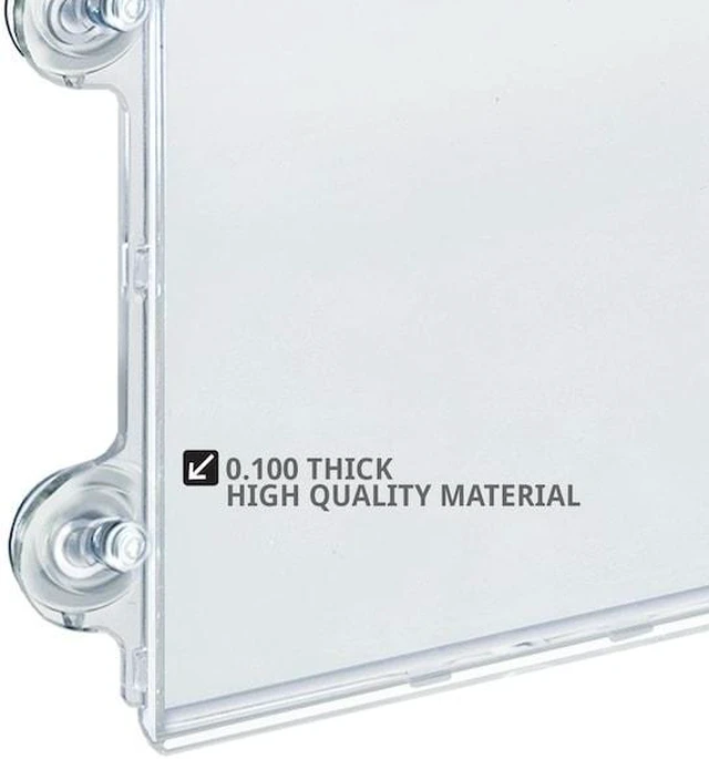 Alt view image 7 of 7 - AZAR DISPLAYS 106614-2PK Clear Acrylic Window/Door Sign Holder Frame with