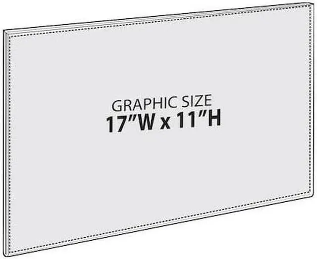 Alt view image 2 of 5 - AZAR DISPLAYS 122037 Self Adhesive Clear Acrylic Wall Sign Holder Frame 17" W x