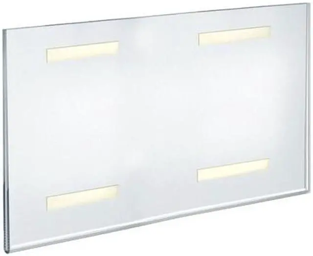 Alt view image 3 of 5 - AZAR DISPLAYS 122037 Self Adhesive Clear Acrylic Wall Sign Holder Frame 17" W x